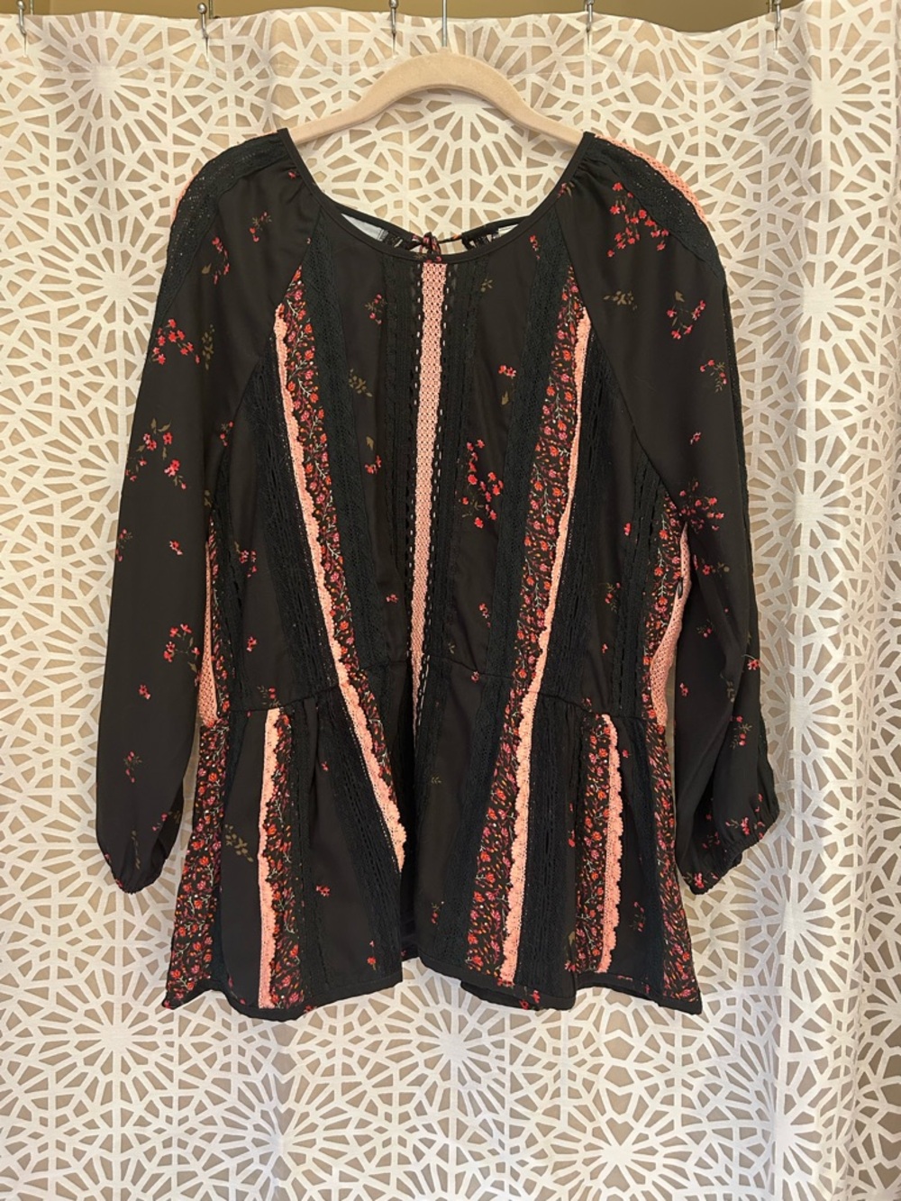 Anthropologie Seen Worn Kept Annemette Peplum Floral Blouse - Picture 4 of 16
